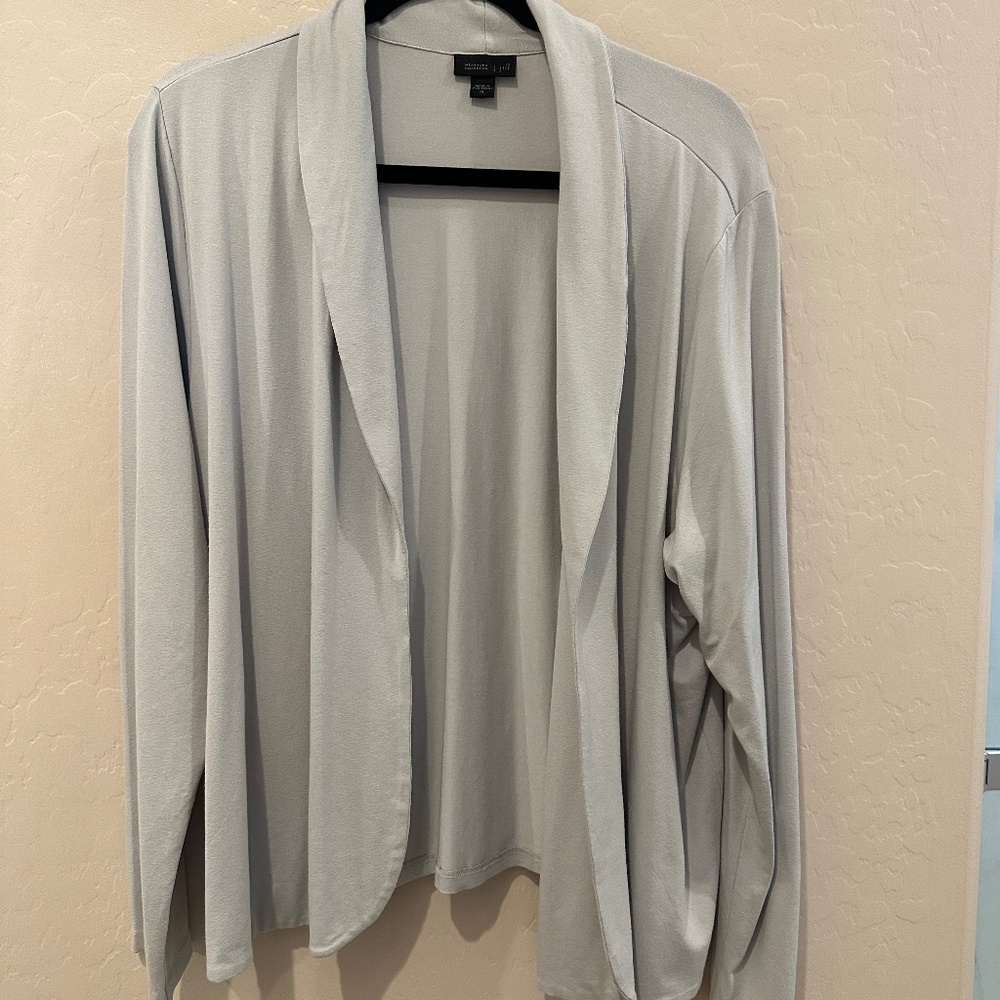 J Jill Wearever Grey shawl collar jacket